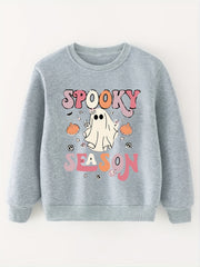 Spooky Season Girls Sweatshirt Halloween Party Kids Pullover