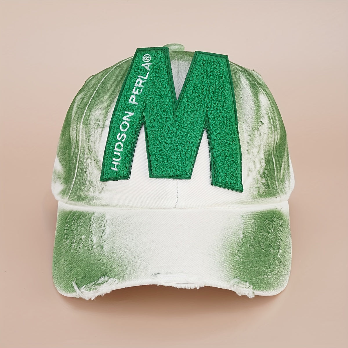 Tie Dye Gradient Graffiti Print Baseball Cap Frayed Brim Sun Hat