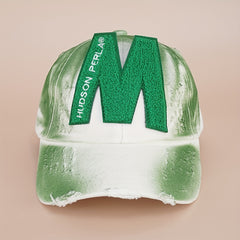 Tie Dye Gradient Graffiti Print Baseball Cap Frayed Brim Sun Hat