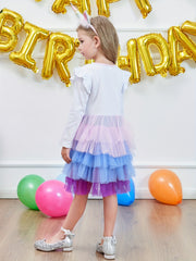 Girls Unicorn Party Princess Tutu Dress 3-8 Years