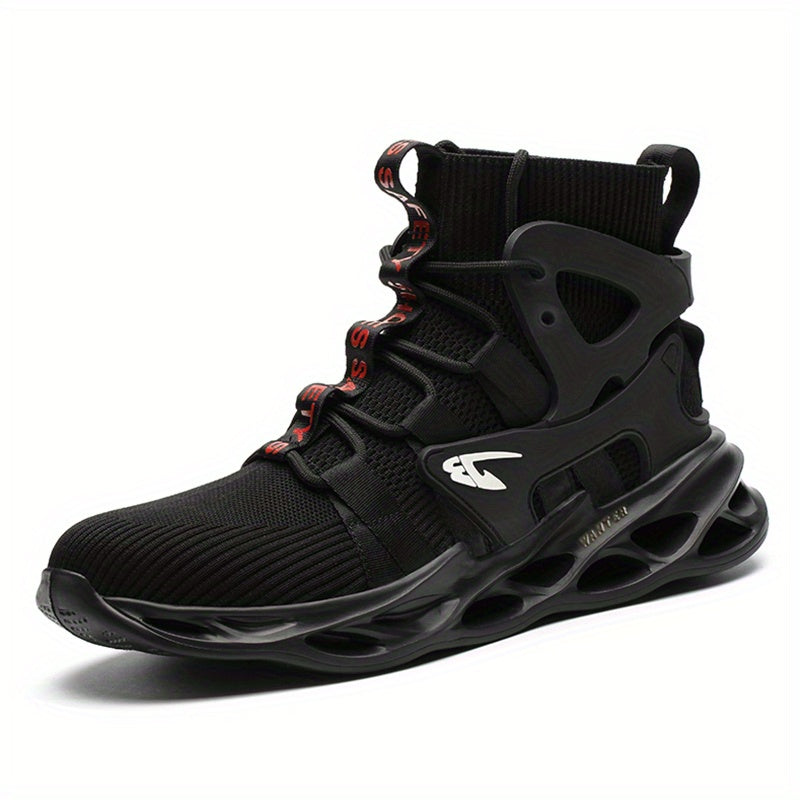 CEATSAFETV Steel Toe Work Boots Puncture Proof High Top Industrial Shoes