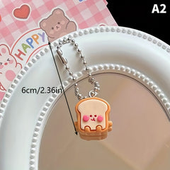 Drumsticks Burger Garlic Keychain Decoration for Car Keys Backpacks Wallets