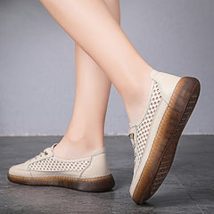 Women's Lace-Up Hollow Out Flats Casual Loafers
