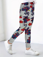 Girls Flower Pattern Leggings All Seasons Sports Gift