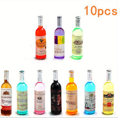 30pcs Mini Champagne Bottle Doll House Game Accessories DIY Decoration