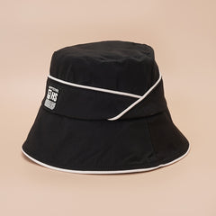 Patch Bucket Hat Reversible Fisherman Cap Women Summer Beach Travel Sun Hat