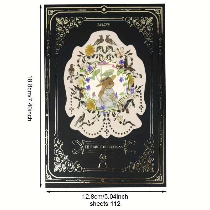 Vintage Literary Hand Account Books with 3D Cover Pages