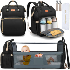 Baby Diaper Bag Backpack With Changing Station 30L Dual Use Baby Bag For Mom