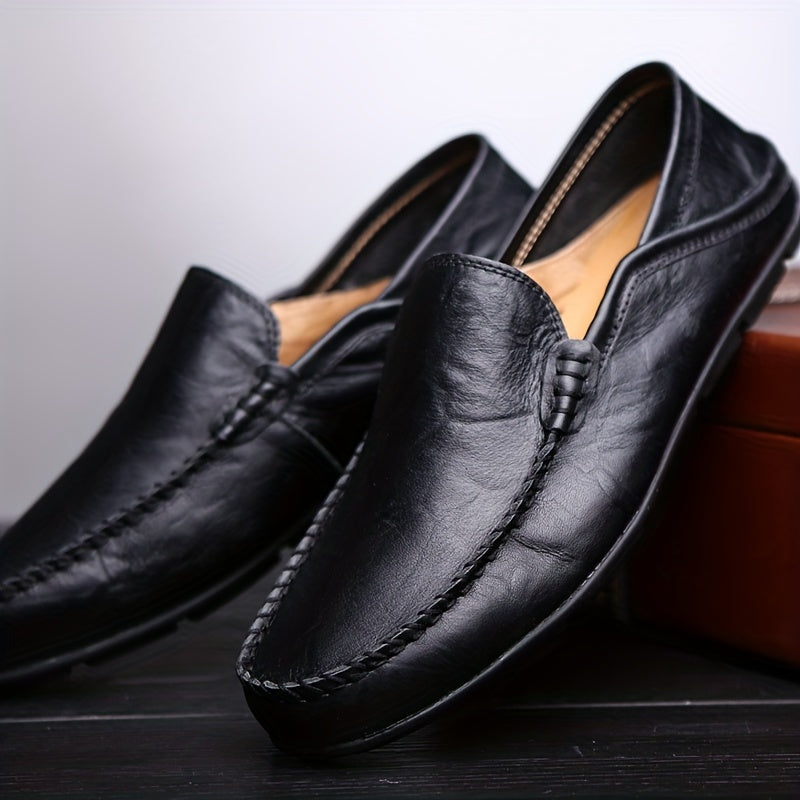 Men's Comfy Moc Toe Loafer Slip On Shoes