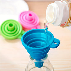 Portable Silicone Funnel Foldable Kitchen Cooking Tool for Easy Pouring