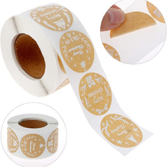 500pcs 25MM Merry Christmas Self-adhesive Label Roll