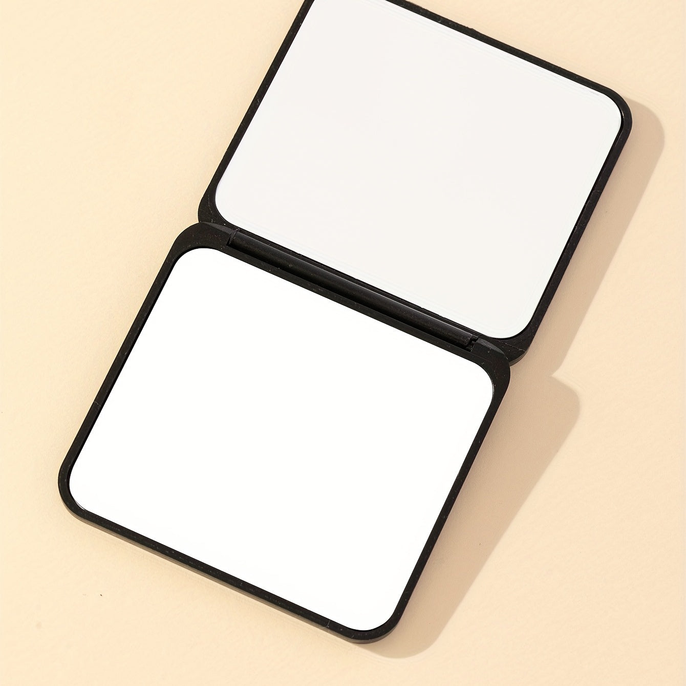 Heart Pattern Square Makeup Mirror Double Side Folding Beauty Mirror