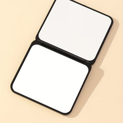 Heart Pattern Square Makeup Mirror Double Side Folding Beauty Mirror