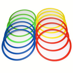 12pcs Colorful Toss Rings for Agility Practice Indoor/Outdoor Play