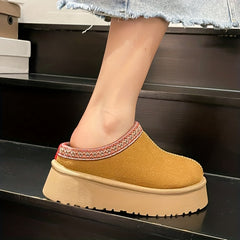 Women's Plush Lined Platform Slip-On Boots