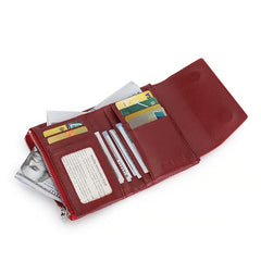 Green Croc Texture Wallet with Triple Magnetic Closure