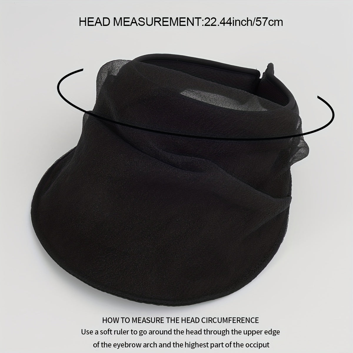 Double Layer Lace Visor Hat Solid UV Protection Ponytail Sun Hat For Women