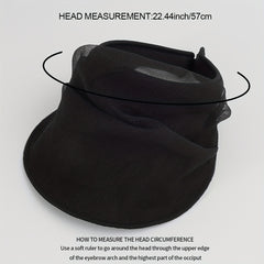 Double Layer Lace Visor Hat Solid UV Protection Ponytail Sun Hat For Women