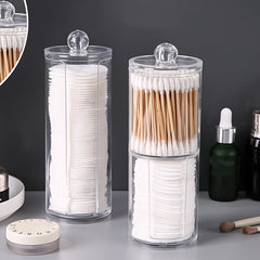 Clear Swab Holders With Lid & Dust proof Storage Jars