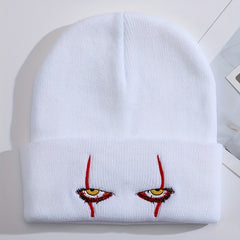 Men's Cartoon Scary Eyes Knit Beanie Hat