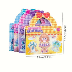 5D Fantasy DIY Paper Dress Up Sticker Book for Family Fun