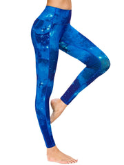 Women's Print High Waist Yoga Pants with Pockets