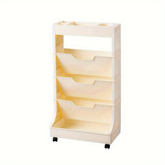 1pc Movable Oblique Plug in Bookshelf Desk Storage Shelf