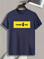 Men's Pattern Print Comfy Sports T-shirt