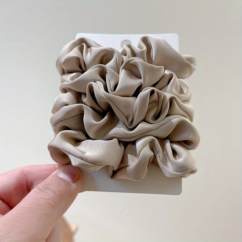 5pcs Solid Silk Hair Scrunchies for Women Girls Soft Elastic Scrunchie