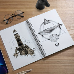 1pc Spiral Grid Notebook Paper for Office School Home