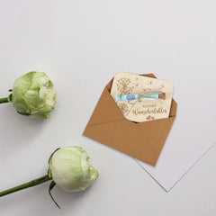 Wooden Dandelion Money Holder 16 x 11 Square Wishing Jar