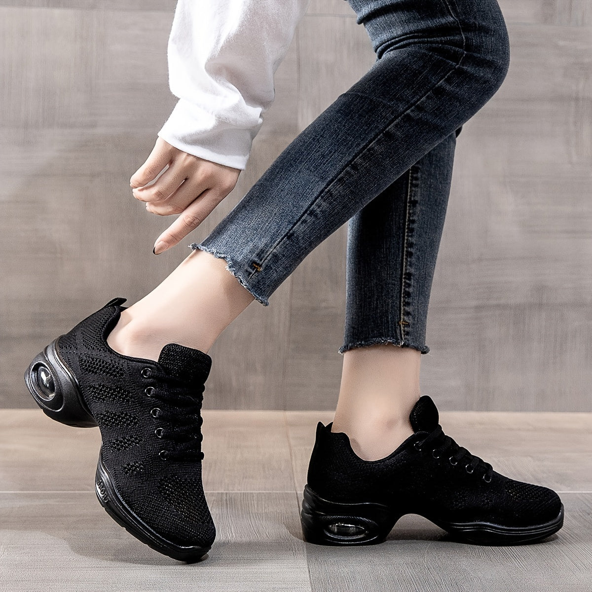 Women's Lightweight Flying Woven Running Shoes Arch Support Air Cushion