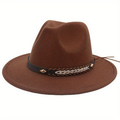 Men's Vintage Jazz Flat Brim Top Hat