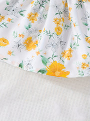 2pcs Baby Girls Floral Dress & Headband Set Clothes