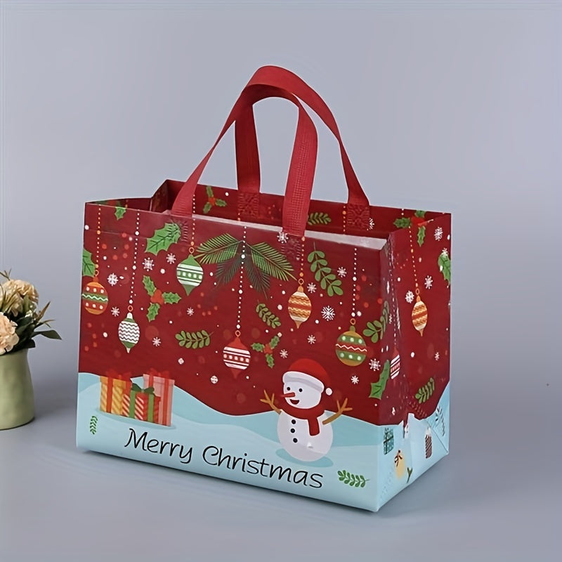 8pcs Christmas Gift Bags Reusable Tote Bags for Xmas Party Supplies
