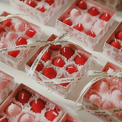 Fruit Aroma Candle Strawberry Scented 9pcs Box Stress Relief Deco