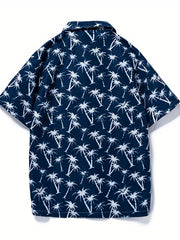 Men's Hawaiian Style Graphic Print Short Sleeve Shirt