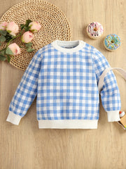 Baby Boys Cotton Plaid Sweater Top Kids Pullover