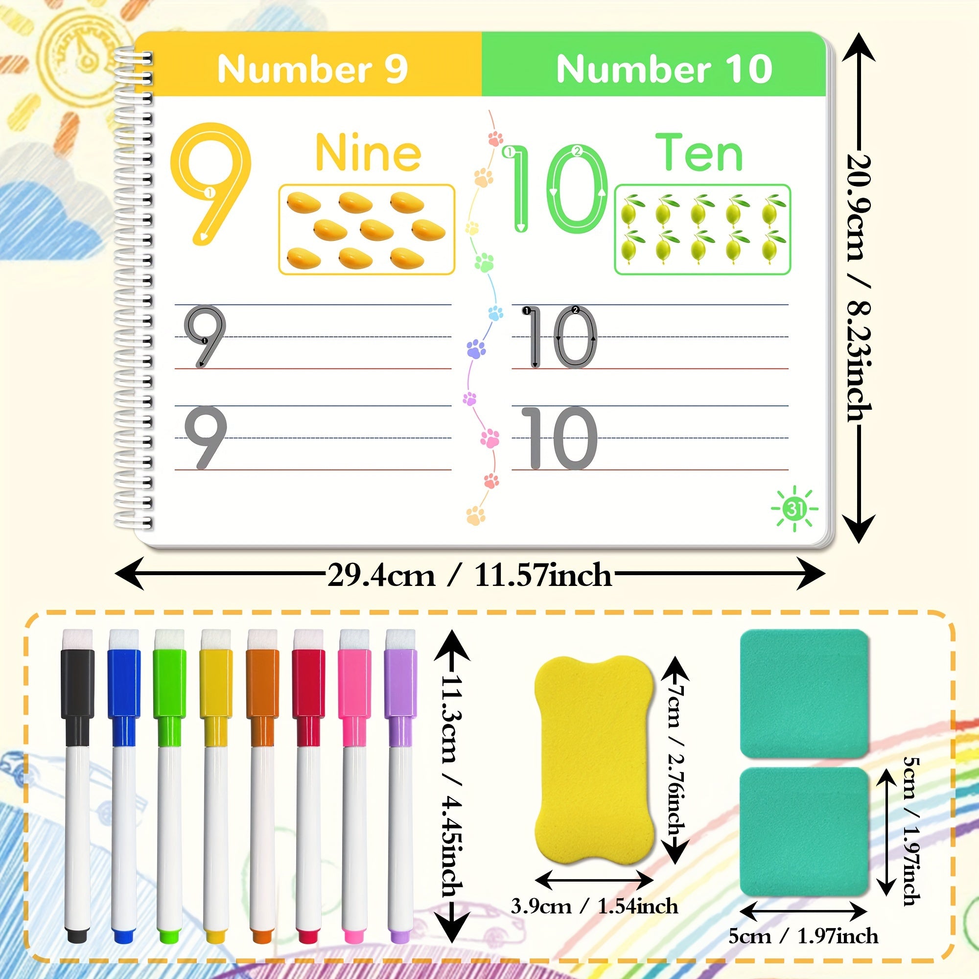 Preschool Activity Workbook Ages 3-6: Master Number & Letter Handwriting