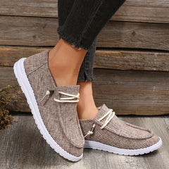 Women's Lightweight Slip On Canvas Shoes Low Round Toe Casual Sporty Shoes
