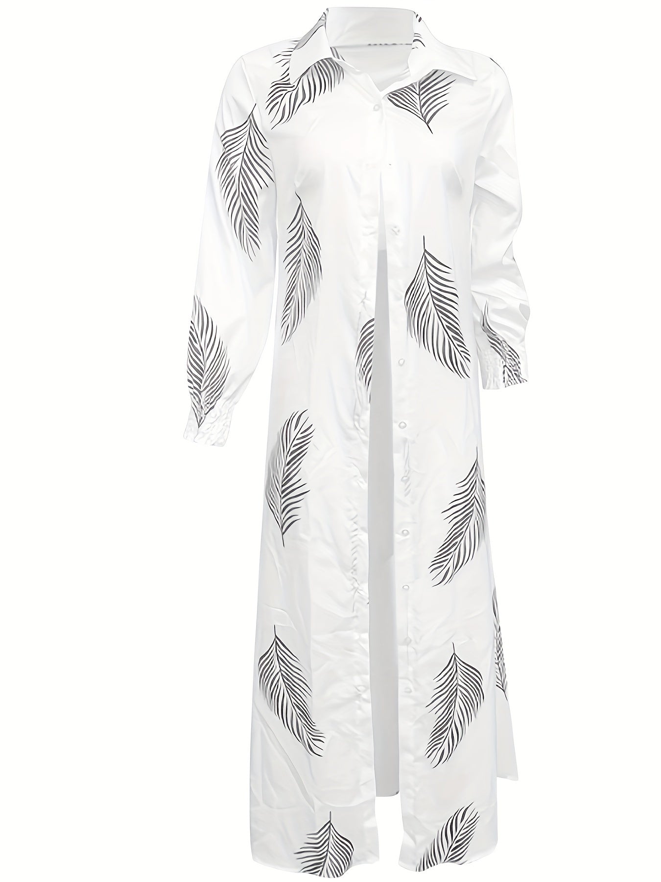 Block Striped Shirt Dress Long Sleeve Button Down Dress Women's Clothing