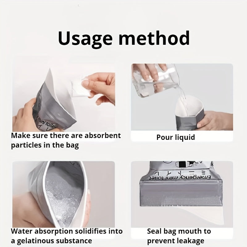 4pcs Emergency Disposable Urinal Bag 700ML Portable Camping Pee Bag