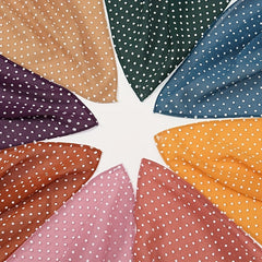 Polka Dot Thin Scarf Solid Shawl Women Hijab Casual Windproof Head Wrap