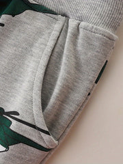 Kid's Helicopter Print Drawstring Sweatpants