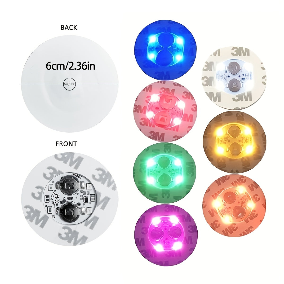 LED Coaster Flashing Light Up Pad for Bottle Wine Glass