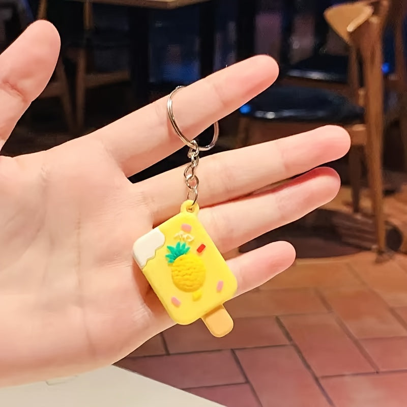 Mini Fruit Ice Cream Keychain Bag Charm Pendant Small Gift