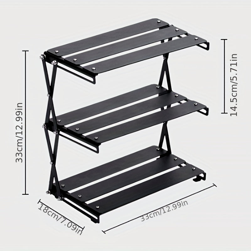 Foldable Aluminum Alloy Stainless Steel Shelf Outdoor Camping Table