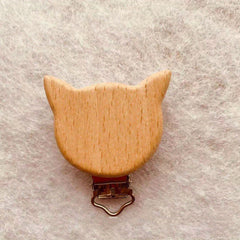 Beech Animal Pacifier Clip Wooden Baby Pacifier Clip