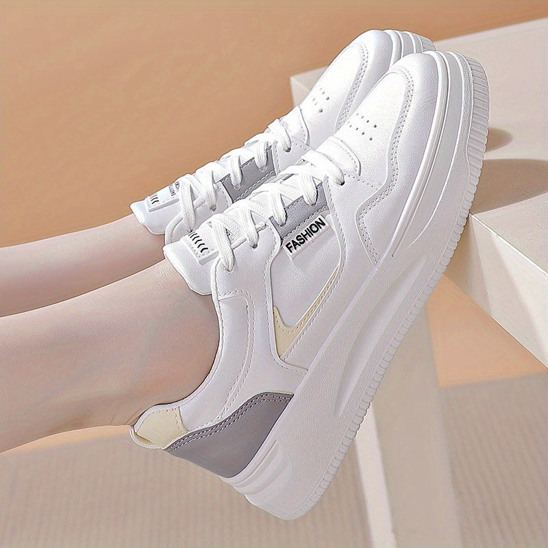 Women's Colorblock Sneakers Low Top Lace Up Walking Shoes