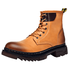 Men's Preppy Style Service Boots Casual Lace up Walking Shoes